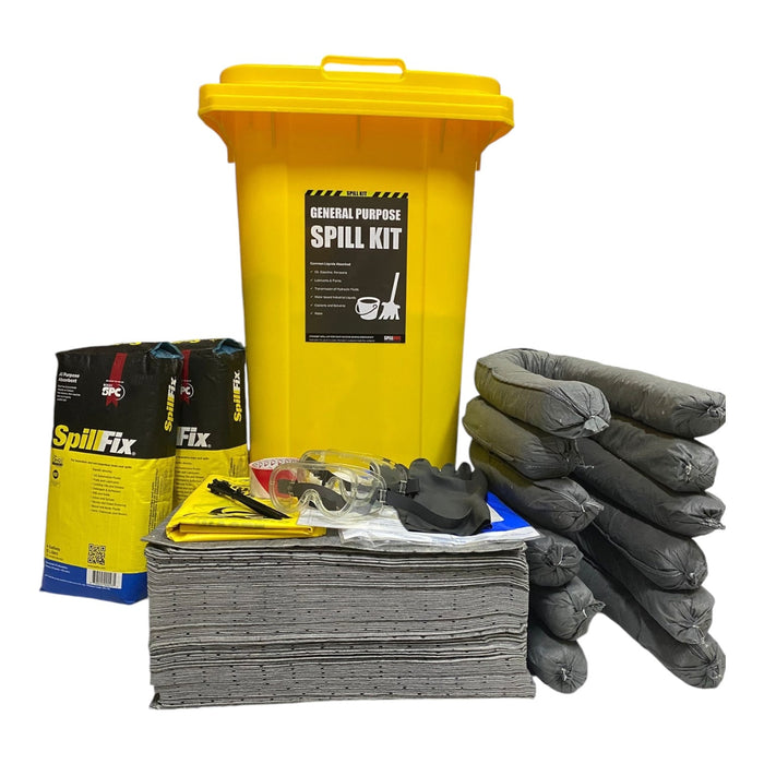 Spilldoc 240 Litre General Purpose Spill Kit with Granular Absorbent Floor Sweep