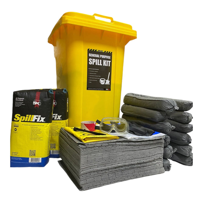 Spilldoc 240 Litre General Purpose Spill Kit with Granular Absorbent Floor Sweep