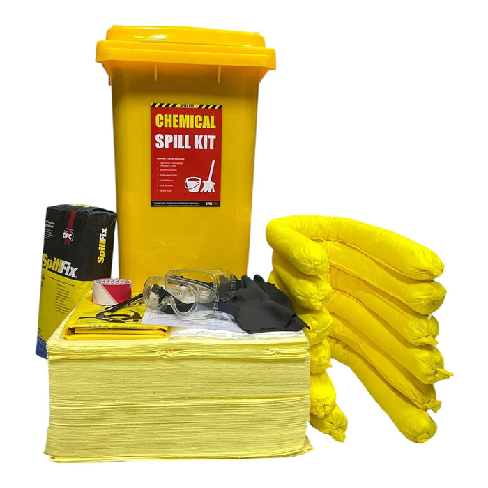 Spilldoc 120 Litre Chemical Spill Kit with Granular Absorbent Floor Sweep