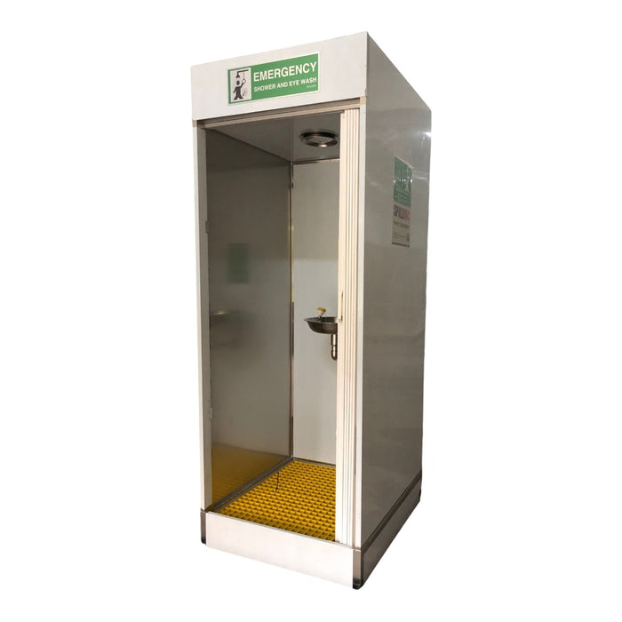 Spilldoc Enclosed Booth Safety Shower & Eyewash Station SDEBR1SE304